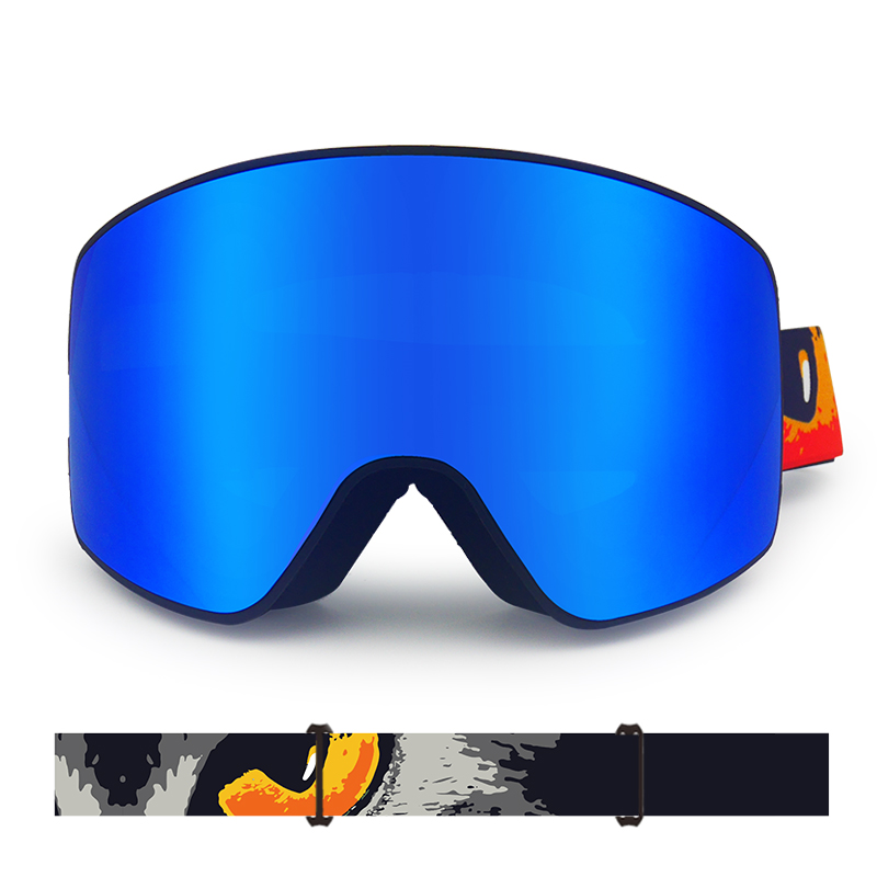 Lunettes de ski pour adultes à monture flexible et résistantes aux ultraviolets